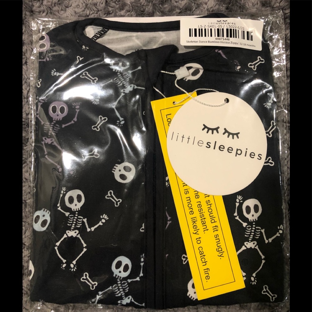 Little Sleepies Halloween Skeleton Dance Zippy
